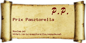 Prix Pasztorella névjegykártya